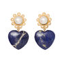 Lapis heart-shaped earrings by Carousel Jewels